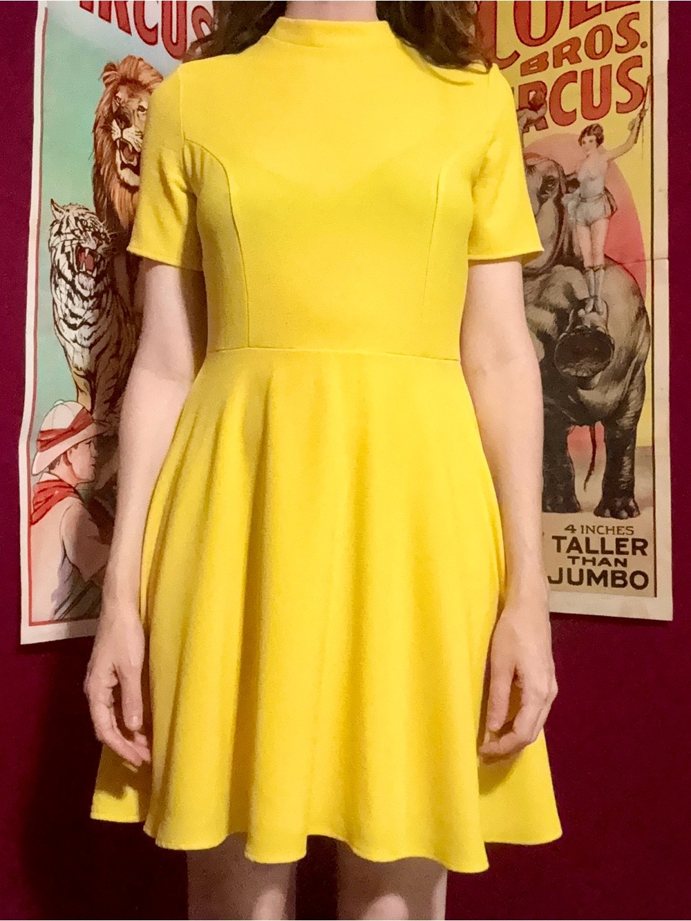 Mystic Lemon Yellow Mod/ Retro Dress Size Sm/Md